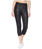 Lorna Jane - Black Luxe Palm 7/8 Tights