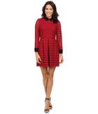 Jill Jill Stuart - Venice Lace Short Dress With Long Sleeves And Collar