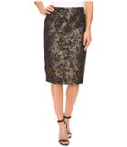 Calvin Klein - Metallic Rose Pencil Skirt