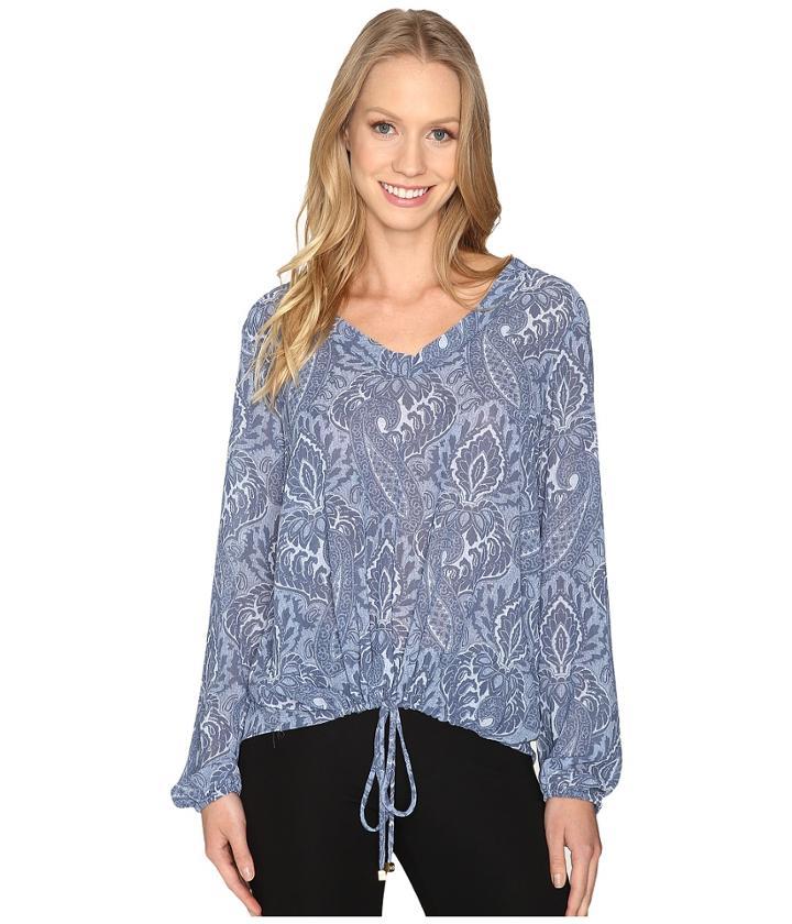 Michael Michael Kors - Textured Drawstring Waist Top
