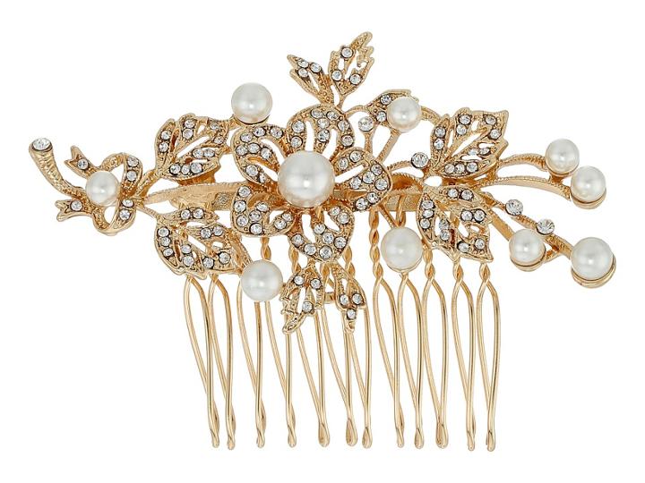 Nina - Lagos Crystal Pearl Floral Comb
