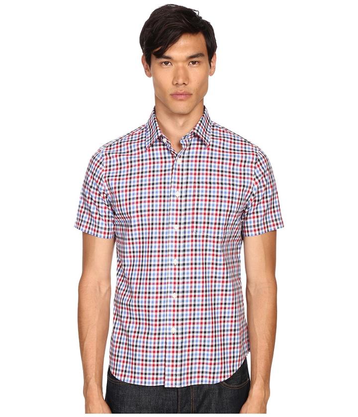 Jack Spade - Clift Short Sleeve Point Collar Shirt