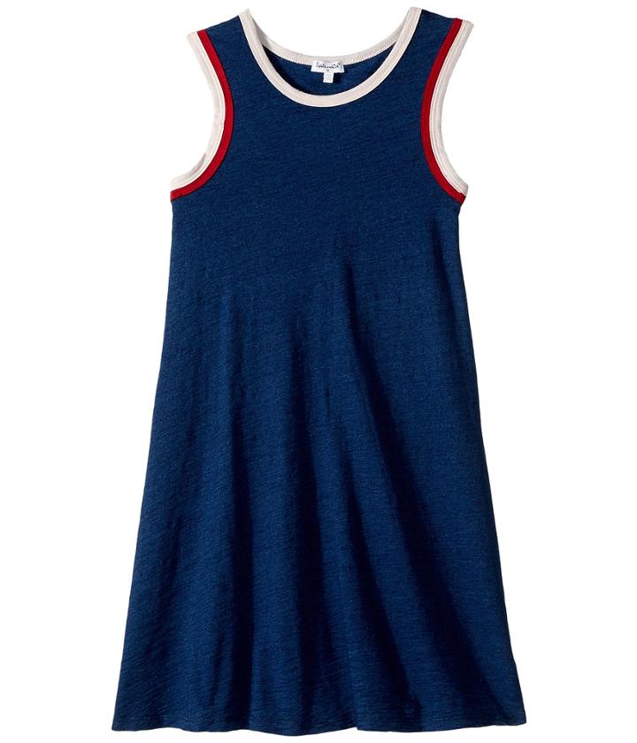 Splendid Littles - Indigo Dress With Stripe Ringer