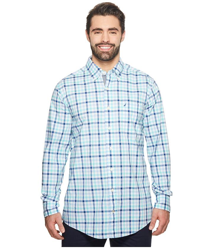 Nautica Big &amp; Tall - Big Tall Gingham Plaid Woven Shirt