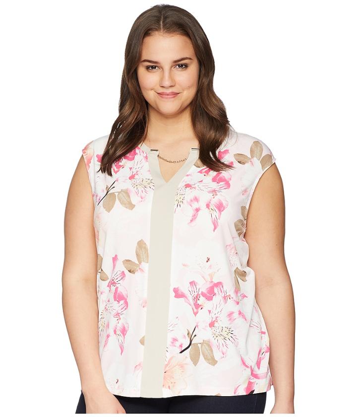 Calvin Klein Plus - Plus Size Sleeveless Knit W/ Chain