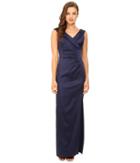 Tahari By Asl - Portrait Collar W/ Side Ruche Dress