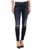 7 For All Mankind - The Ankle Skinny With Knee Holes In Mykonos Dark Indigo 3