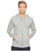 John Varvatos Star U.s.a. - Long Sleeve Two-way Zip Front Knit Hoodie With Drawcord K2971t1b