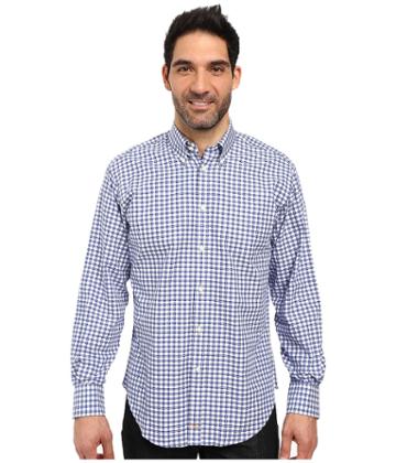 Thomas Dean &amp; Co. - Long Sleeve Woven Tattersal Button Down