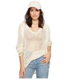 Free People - Shadow Stripe Mesh Hoodie