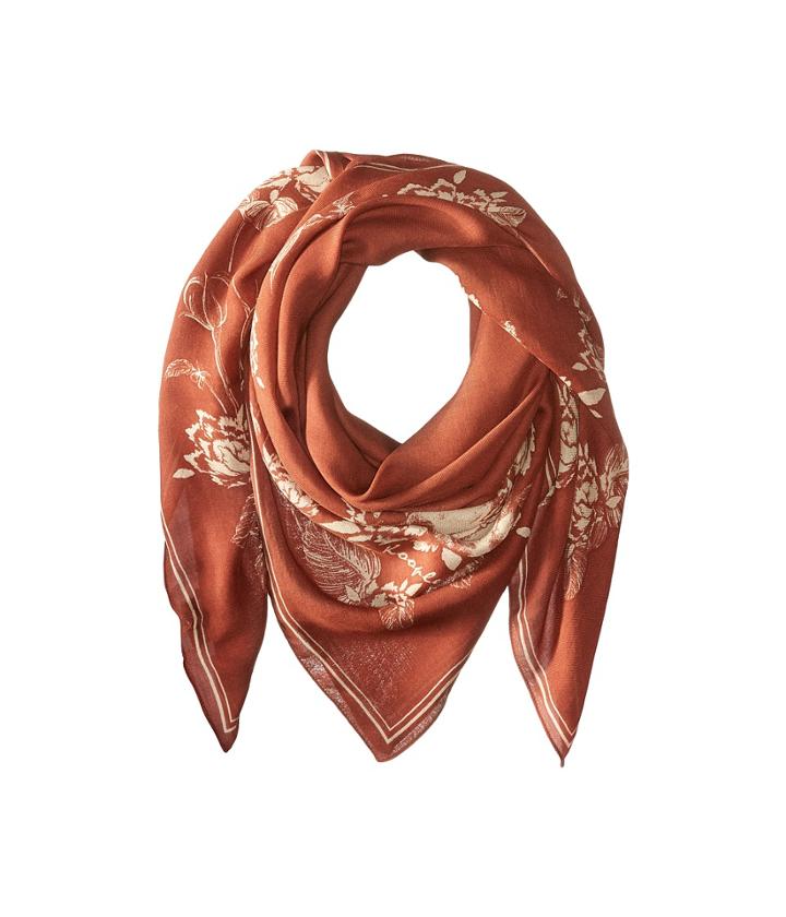 The Kooples - Lightweight Modal Skull Flowers Scarf