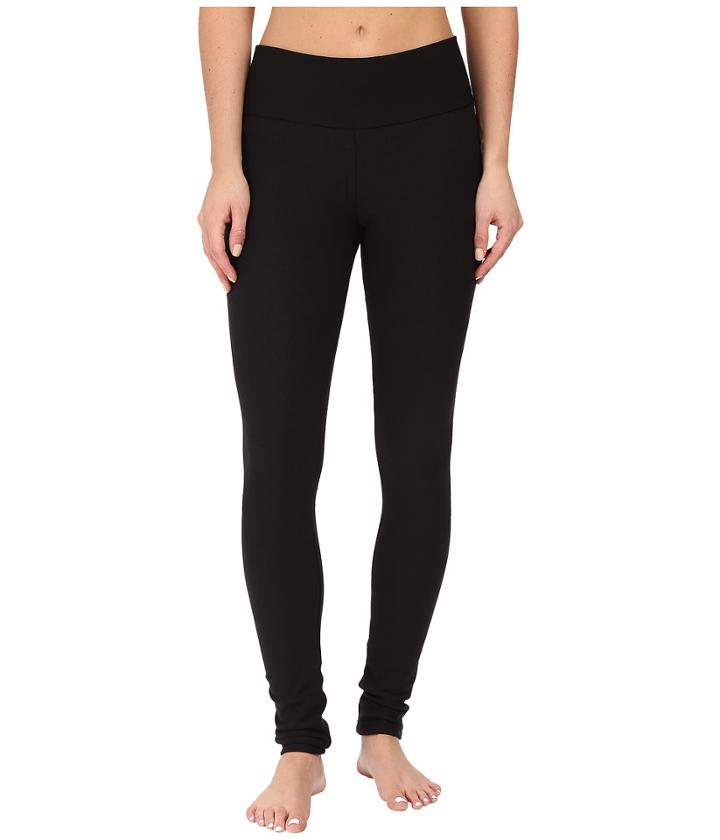 Plush - Fleece-lined Cotton Yoga Leggings With Hidden Pocket