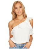 Astr The Label - Ruffle One Shoulder Top