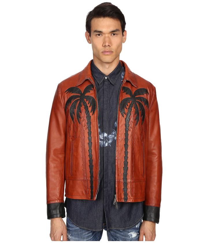Dsquared2 - Palms Patch Leather Bomber