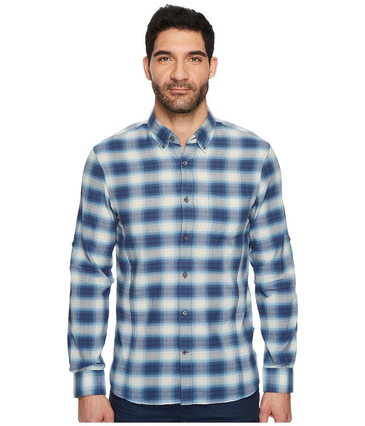 John Varvatos Star U.s.a. - Button Down Short Sleeve Roll-up Shirt W/ Single Pocket