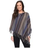 Stetson - 0705 Bu Tone Stripe Scoop Neck Poncho