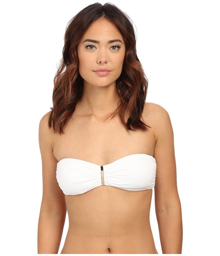 Michael Michael Kors - Draped Solids Long Bar Bandeau Bra Top