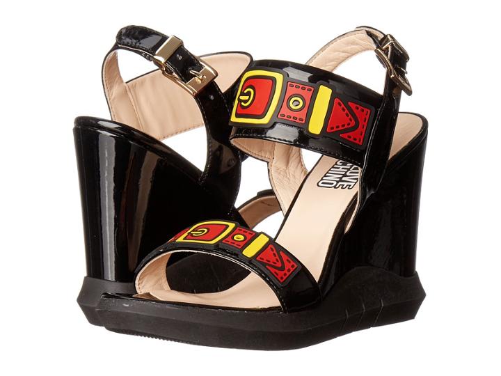 Love Moschino - Sandal Wedge With Painted Buckles