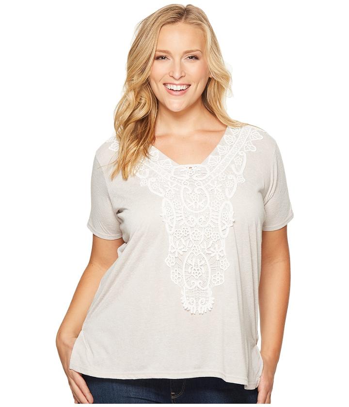 Roper - Plus Size 1105 Heather Jersey Stair Step Tunic