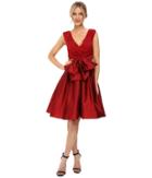 Adrianna Papell - Draped Top Fit And Flare Dress