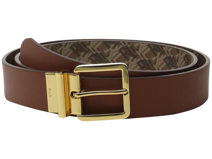 Lauren Ralph Lauren - 1 3/8 Dobson Print/solid Smooth Reversible Belt With Square Endbar Metal Keeper