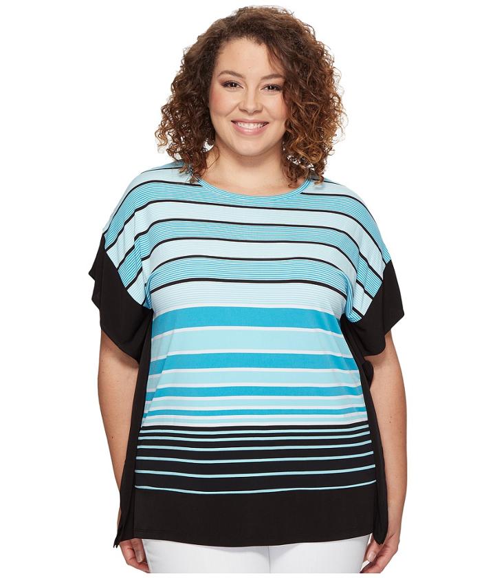 Michael Michael Kors - Plus Size Abbey Border Flutter Top