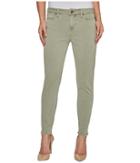 Liverpool - Devon Relaxed Ankle Skinny In Stretch Peached Twill In Shadow Green