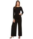 Vince Camuto - Long Sleeve Jumpsuit W/ Beaded Cuffs