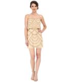 Aidan Mattox - Beaded Blousson Slip Dress