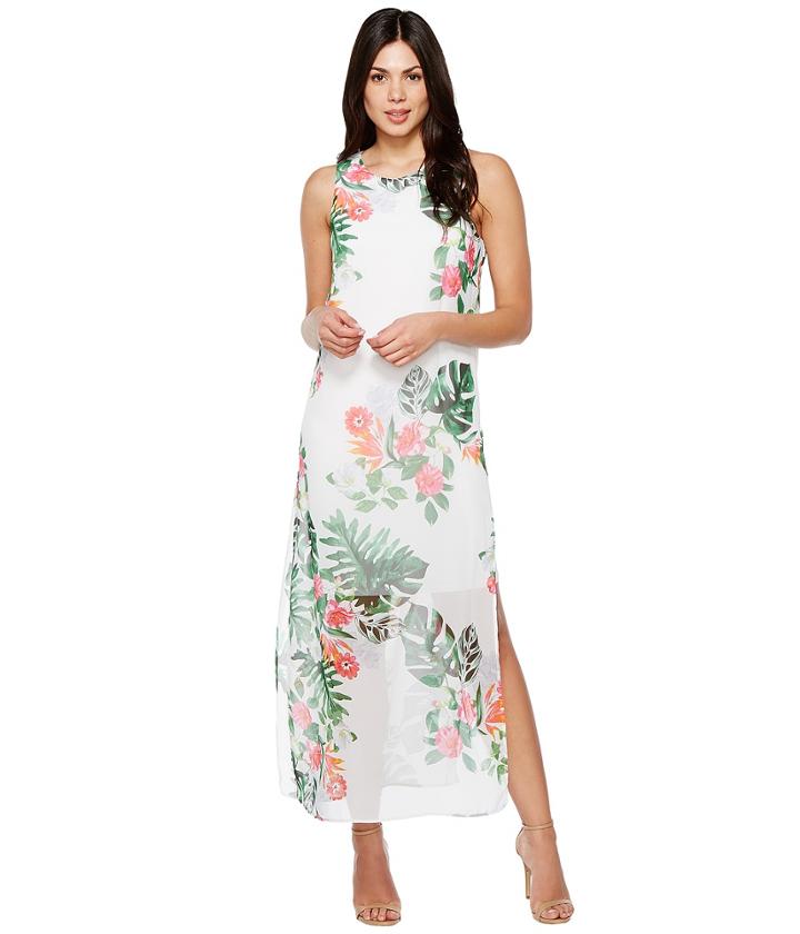 Vince Camuto - Sleeveless Havana Tropical Maxi Dress W/ Slits