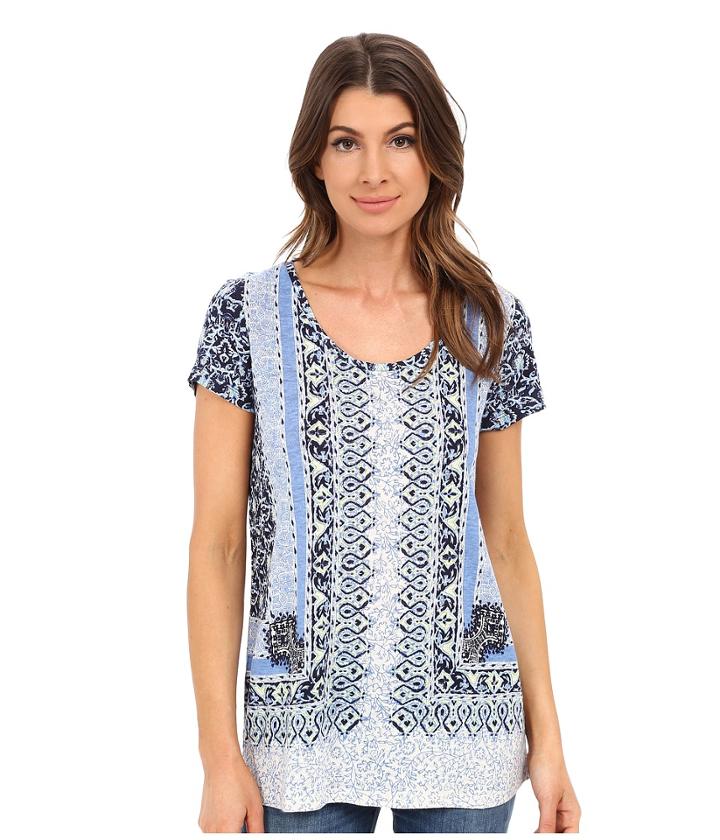 Lucky Brand - Scarf Print Tee