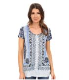 Lucky Brand - Scarf Print Tee