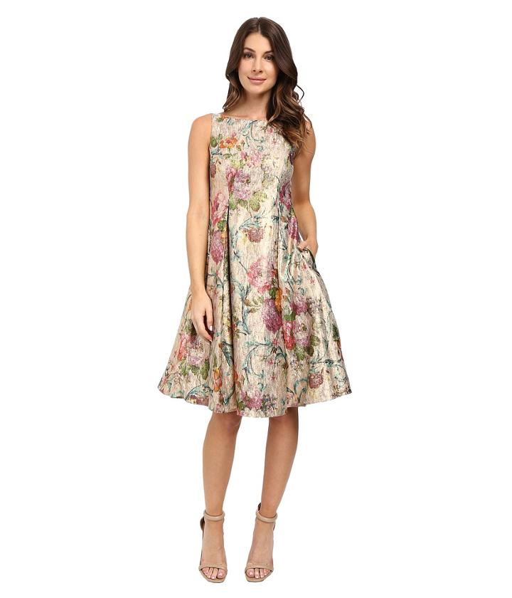 Adrianna Papell - Brushed Metallic Party Dress