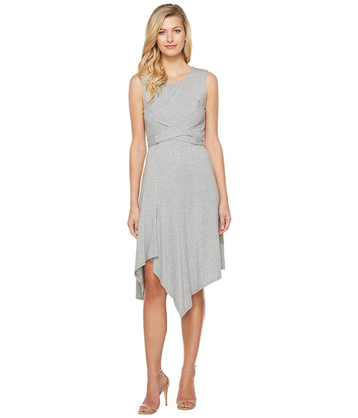 Mod-o-doc - Cotton Modal Spandex Jersey Faux Wrap Tie Back Dress