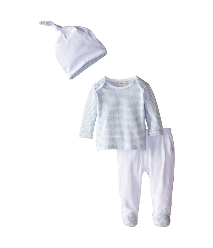 Fendi Kids - Long Sleeve Top And Footed Pants + Hat Gift Set