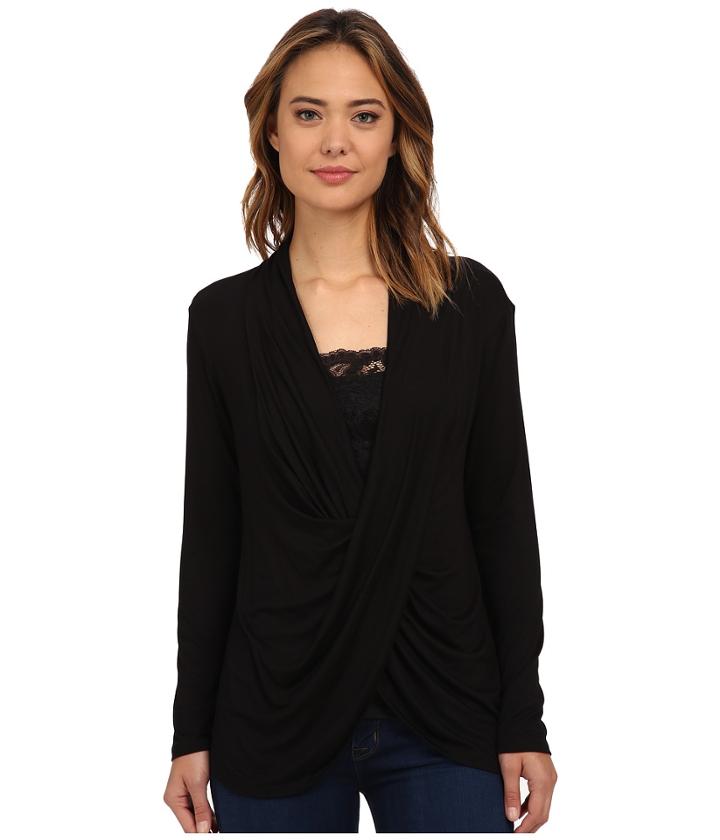 Miraclebody Jeans - Tobi Twisted Wrap Top W/ Body-shaping Inner Shell