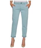 Liverpool - Billy Trousers Rolled-cuff In Stretch Peached Twill In Slate Blue