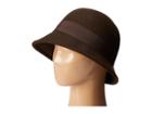 Scala - Wool Felt Cloche With Grograin Band And Bow