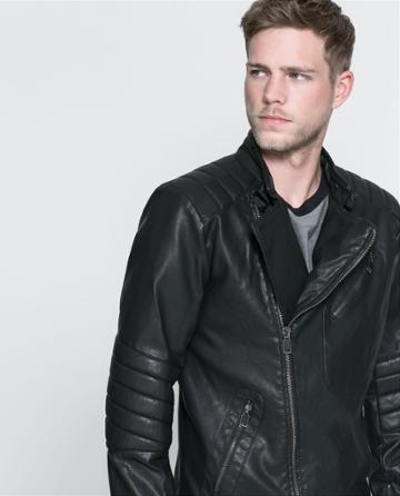 Zara Faux Leather Biker Jacket