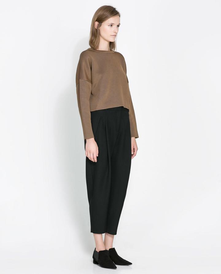 Zara Cropped Loose Sweater
