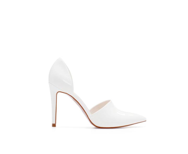 Zara Pointed High Heel Vamp Shoe With Heel Back