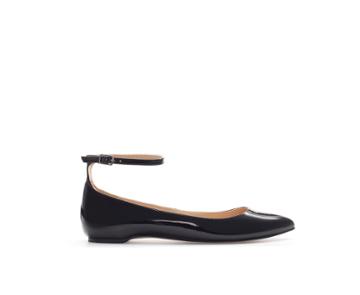 Zara Pointed Ballerina With Ankle Strap