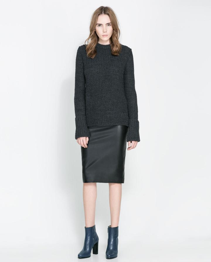 Zara Leather Effect Skirt
