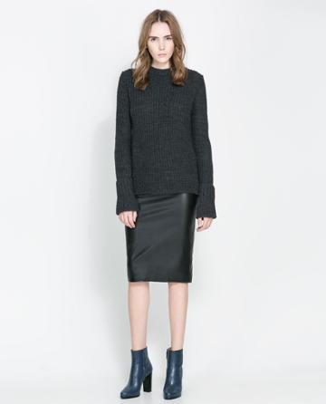 Zara Leather Effect Skirt
