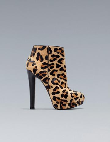 Leopard Wide Heel Ankle Boot