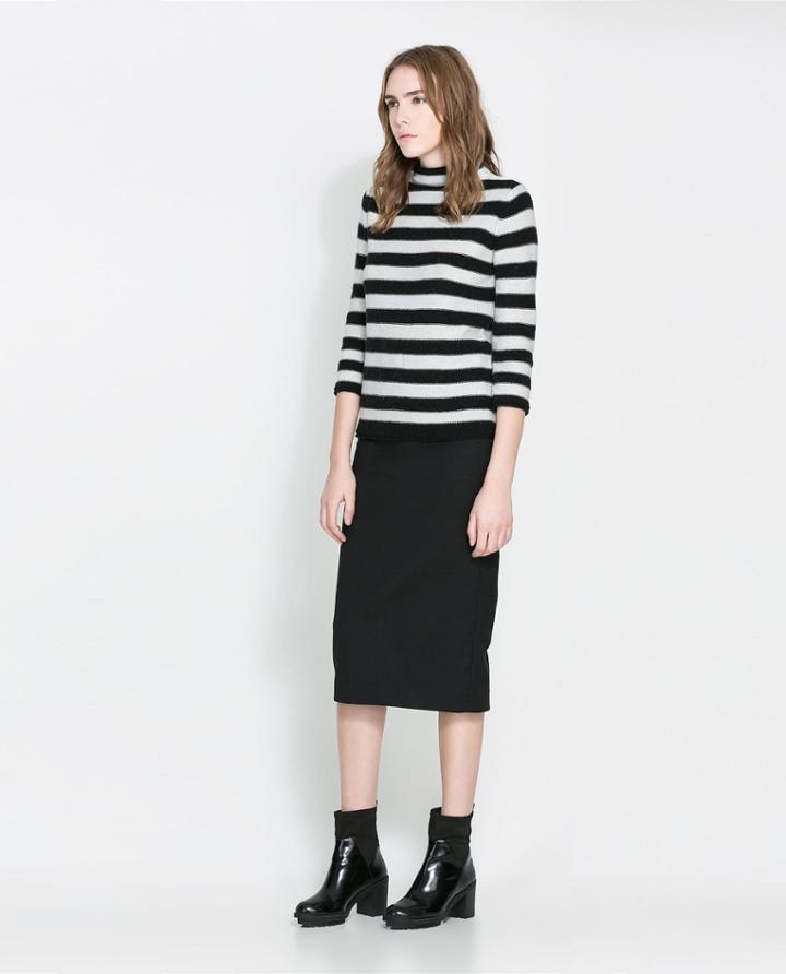 Zara Striped Angora Sweater