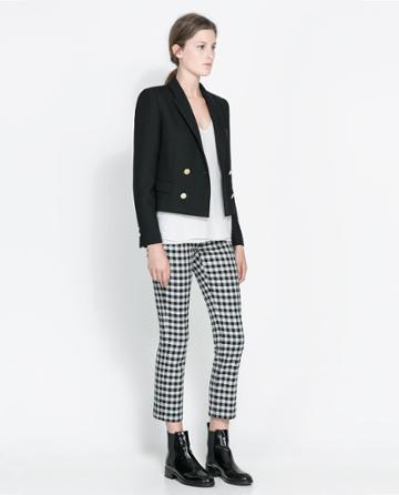 Zara Short Blazer With Gold Coloured Buttons