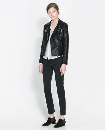 Zara Motorcycle Jacket With Zips