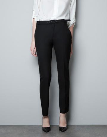 Belted Wool Trousers