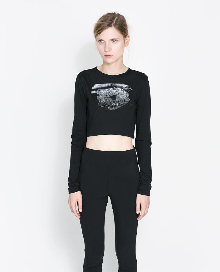 Zara Printed Crop T